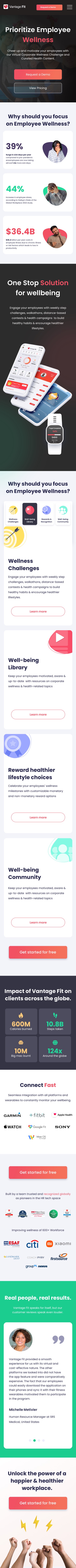 Mobile view — app landing